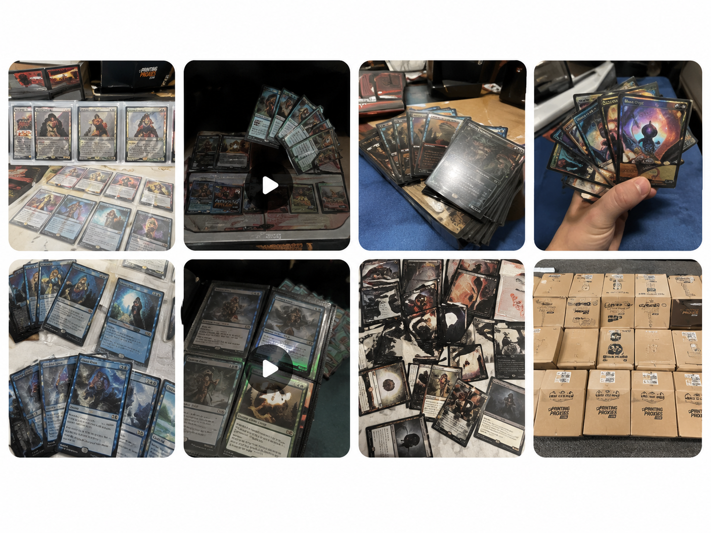 Customer-submitted proxy card photos and video reviews from Discord